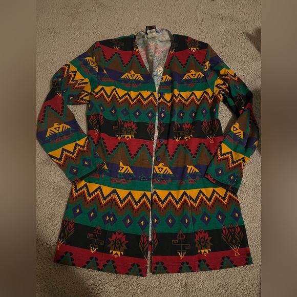 Jackets & Blazers - Colorful Patterned Women's Blazer/cardigan. READ DESCRIPTION